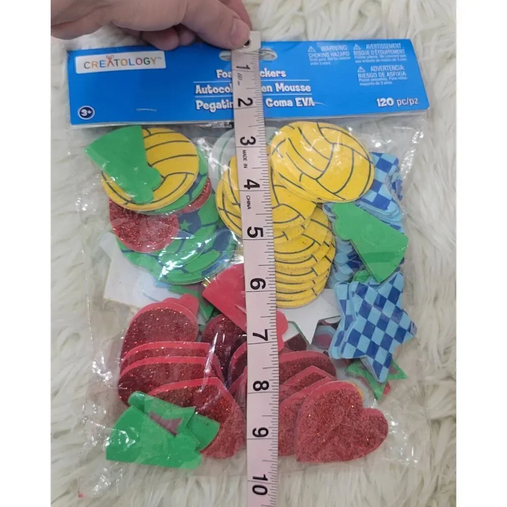Creatology Foam Stickers 120 Pc Hearts, Sports, Team Spirit